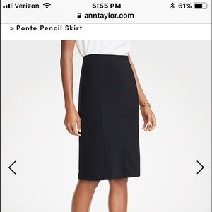 Ponte pencil skirt